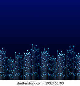 Vector Abstract circuit board, high technology dark blue color background. digital technology concept