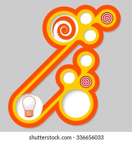 Vector abstract circular frames for your text and bulb