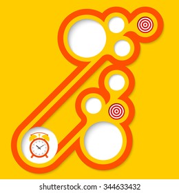 Vector abstract circular frames for your text and alarm clock