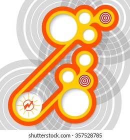 Vector abstract circular frames for your text and energy symbol