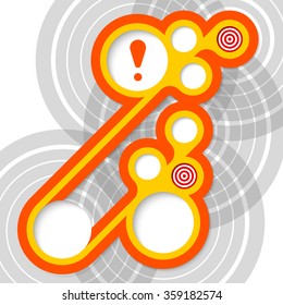 Vector abstract circular frames for your text and exclamation mark