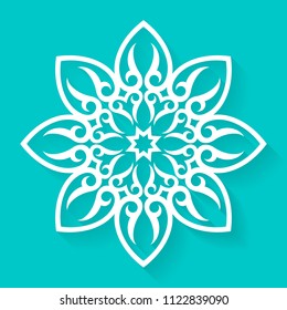 vector abstract circular pattern design mandala style. Round Pattern Mandala. Abstract design of Persian- Islamic-Turkish-Arabic vector circle floral ornamental border!