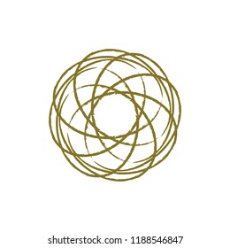 Vector abstract circular pattern. Abstract spirograph element for decorative design.