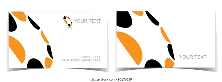 Vector abstract circular symbol, icon  business card set EPS 8 vector, grouped for easy editing, no open shapes or paths.