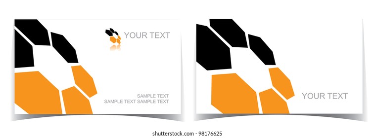Vector abstract circular symbol, icon  business card set EPS 8 vector, grouped for easy editing, no open shapes or paths.