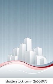vector abstract city scene.