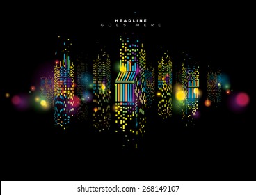 Vector of abstract city skyline