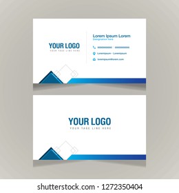 Vector abstract Clean and simple Business Card Template, Modern horizontal name card, Flat Style Vector Illustration. Stationery Design and visiting card, Creative and professional business card