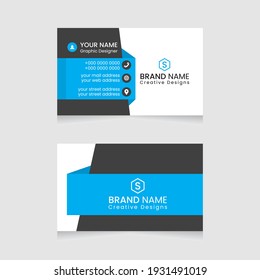 Vector abstract Clean and simple Business Card Template, Modern horizontal name card, 
Flat Style Vector Illustration. Stationery Design and visiting card, Creative and professional business card.