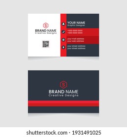 Vector abstract Clean and simple Business Card Template, Modern horizontal name card, 
Flat Style Vector Illustration. Stationery Design and visiting card, Creative and professional business card.