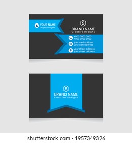 Vector abstract Clean and simple Business Card Template, Modern horizontal name card, Flat Style Vector Illustration. Stationery Design and visiting card, Creative and professional business card.