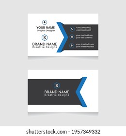 Vector abstract Clean and simple Business Card Template, Modern horizontal name card, Flat Style Vector Illustration. Stationery Design and visiting card, Creative and professional business card.