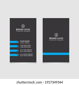 Vector abstract Clean and simple Business Card Template, Modern horizontal name card, Flat Style Vector Illustration. Stationery Design and visiting card, Creative and professional business card.