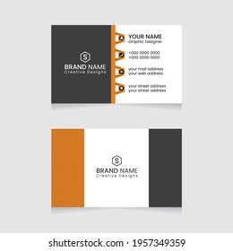 Vector abstract Clean and simple Business Card Template, Modern horizontal name card, Flat Style Vector Illustration. Stationery Design and visiting card, Creative and professional business card.