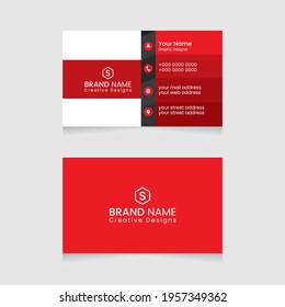 Vector abstract Clean and simple Business Card Template, Modern horizontal name card, Flat Style Vector Illustration. Stationery Design and visiting card, Creative and professional business card.