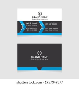 Vector abstract Clean and simple Business Card Template, Modern horizontal name card, Flat Style Vector Illustration. Stationery Design and visiting card, Creative and professional business card.