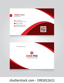 Vector abstract Clean and simple Business Card Template, Modern horizontal name card, Flat Style Vector Illustration. Stationery Design and visiting card, Creative and professional business card.