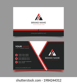 planilla de tarjeta de negocios simple y limpia vectorial abstracta, tarjeta de nombre horizontal moderna, ilustración vectorial de estilo plano. diseño de papelería y tarjeta de visita, tarjeta de visita creativa y profesional