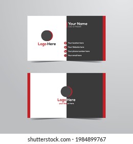 Vector abstract Clean and simple Business Card Template. Modern horizontal name card. Flat Style Vector Illustration. Stationery Design and visiting card. Creative and professional business card.