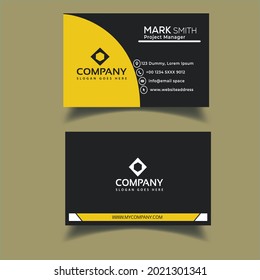 Vector abstract Clean and simple Business Card Template, Modern horizontal name card, Flat Style Vector Illustration. Stationery Design and visiting card, Creative and professional business card.
