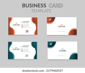 Vector abstract Clean and simple Business Card Template. Flat Style Vector Illustration. Stationery Design and visiting card, Creative and professional business card.