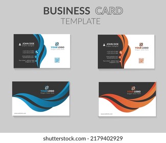 Vector abstract Clean and simple Business Card Template. Flat Style Vector Illustration. Stationery Design and visiting card, Creative and professional business card.