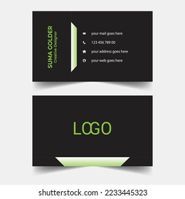 Vector abstract Clean and simple Business Card Template, Modern horizontal name card, Flat Style Vector Illustration. Stationery Design and visiting card, Creative and professional business card.