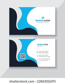 Vector abstract Clean and simple Business Card Template, Modern horizontal name card, Flat Style Vector Illustration. Stationery Design and visiting card, Creative and professional business card.