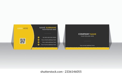 Vector abstract Clean and simple Business Card Template, Modern horizontal name card, Flat Style Vector Illustration. Creative Visiting card, Professional business card.