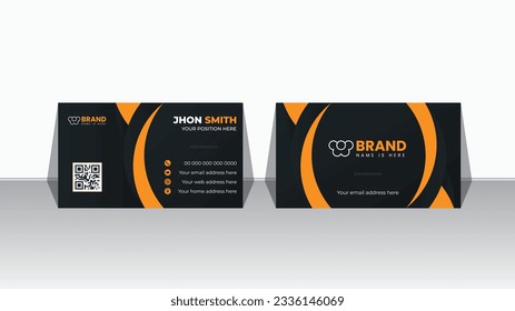 Vector abstract Clean and simple Business Card Template, Modern horizontal name card, Flat Style Vector Illustration. Creative Visiting card, Professional business card.
