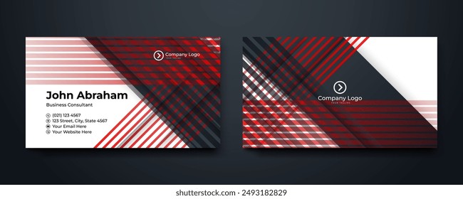 Vector abstract Clean and simple Business Card Template, Modern horizontal name card, Flat Style Vector Illustration. Stationery Design and visiting card, Creative and professional business card.