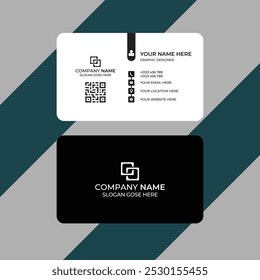 Vector abstract Clean and simple Business Card Template, Two-sided color combination business card, Professional Business card Template Front and back