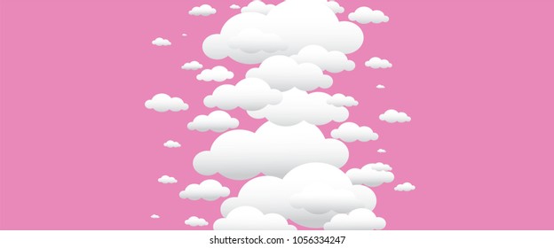 Vector abstract cloud background for text on blank background and copy space