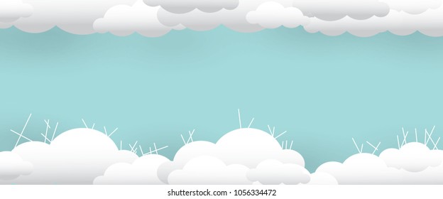 Vector abstract cloud background for text on blank background and copy space