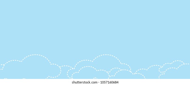 Vector abstract cloud background for text on blank background and copy space