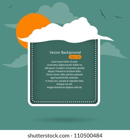Vector abstract cloud frame