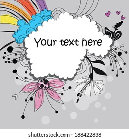 vector abstract cloud. greeting or invitation cloud