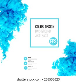 Vector abstract cloud. Ink swirling in water, cloud of ink in water isolated on white. Abstract banner paints. Holi. Liquid ink. Background for banner, card, poster, poster, identity,web design.Juice.