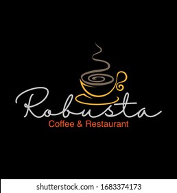 Vector abstract, coffee shop and restaurant symbol