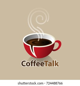 Vector Abstract, Coffee Talk Symbol