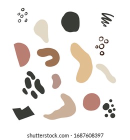 Vector abstract collection with pastel shapes