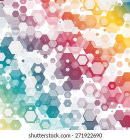 Vector abstract color 3d hexagonal. Background with hexagon element