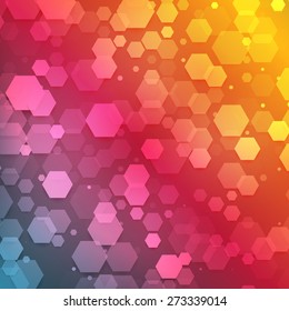 Vector abstract color 3d hexagonal. Background with hexagon element