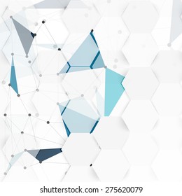 Vector abstract color 3d hexagonal. Background with hexagon element