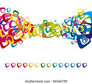 Vector abstract color background with design elements