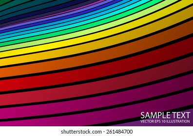 Vector abstract color background illustration template - Vector abstract colorful striped  background illustration