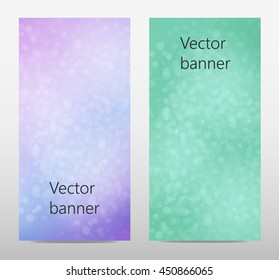 Vector abstract color banner with bokeh lights