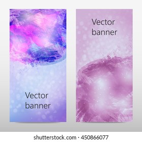 Vector abstract color banner with bokeh lights