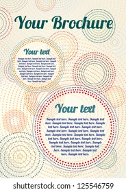 Vector abstract color brochure with dotted circles