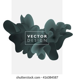 Vector abstract color cloud.  Liquid ink splash. Background for banner, card, poster, web design
